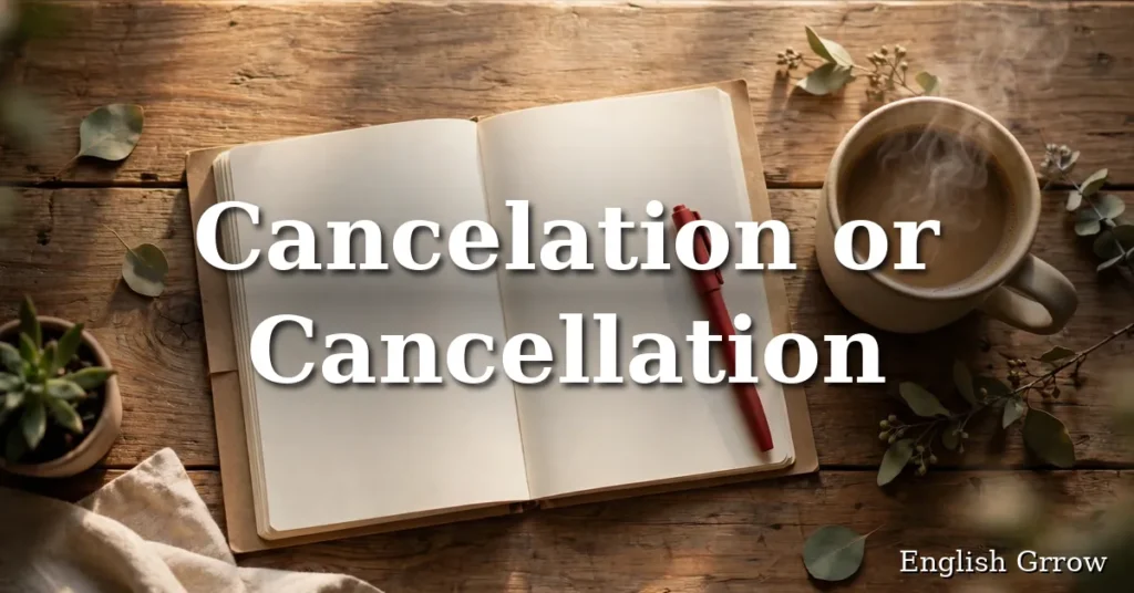 Cancelation or Cancellation: Meaning, Difference & Examples (2026)