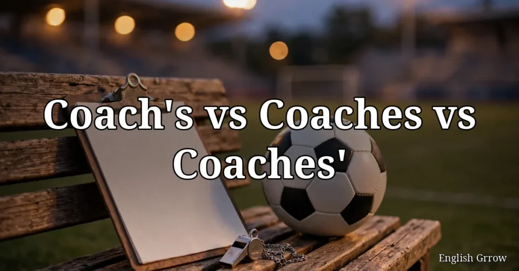 Coach’s vs Coaches vs Coaches’: Meaning, Difference & Examples (2026)