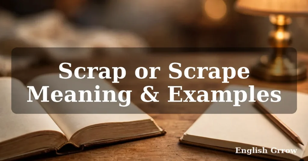 Scrap or Scrape: Meaning, Difference & Examples (2026)
