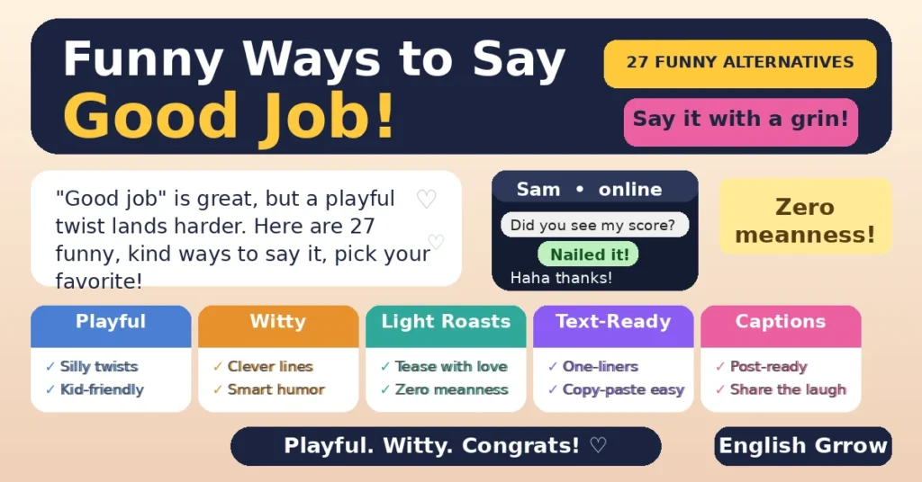 27 Funny Ways to Say Good Job: Funny & Creative Ways to Say It (2026)