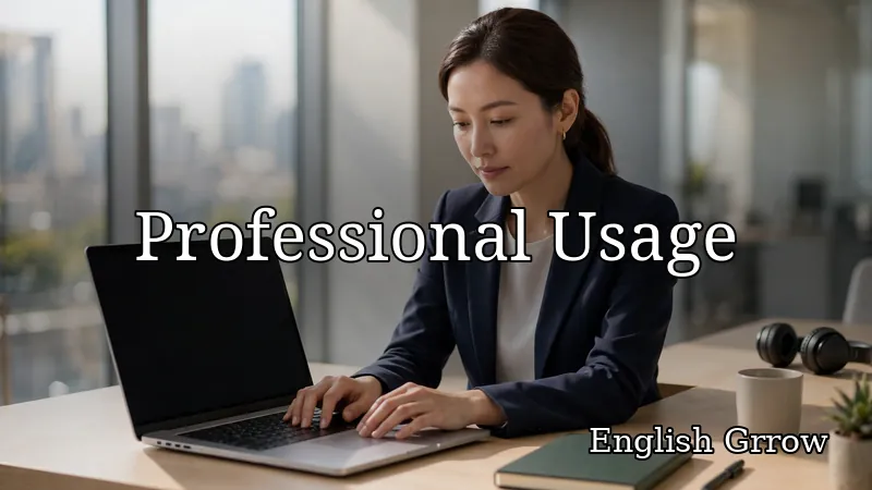 Professional typing a business email at a laptop in a bright modern office