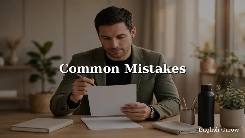 Professional carefully reviewing a business letter at a tidy office desk