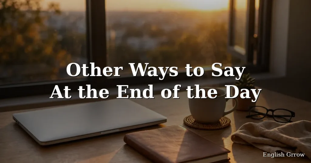 27 Other Ways to Say At the End of the Day: Professional & Polite Alternatives (2026)