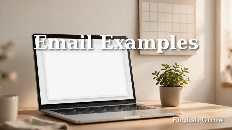 Writing a professional coming soon email on a laptop with a calendar nearby