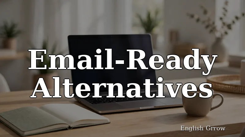 Laptop with coffee cup and notebook on a bright desk, illustrating email-ready alternatives to I appreciate it