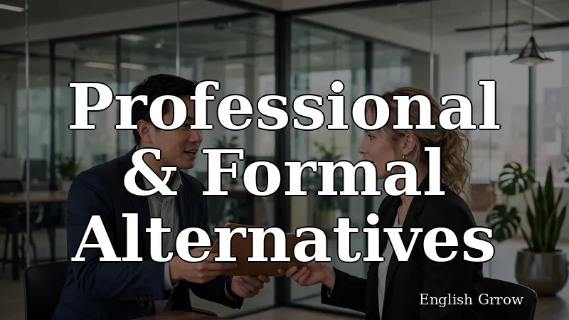 Two professionals exchanging documents in a meeting room, illustrating professional alternatives to I appreciate it