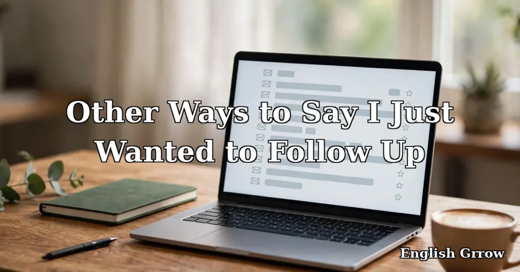 Other ways to say I just wanted to follow up: professional and polite alternatives for business emails
