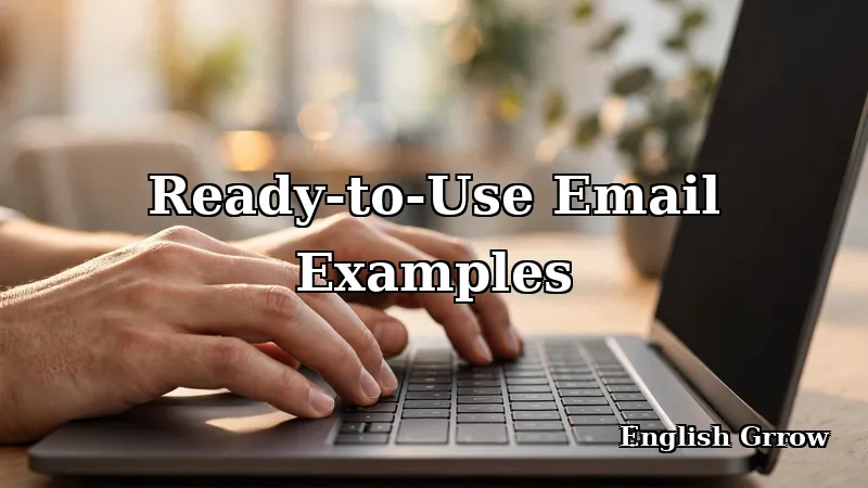 Professional writing a follow-up email on a laptop in a bright office