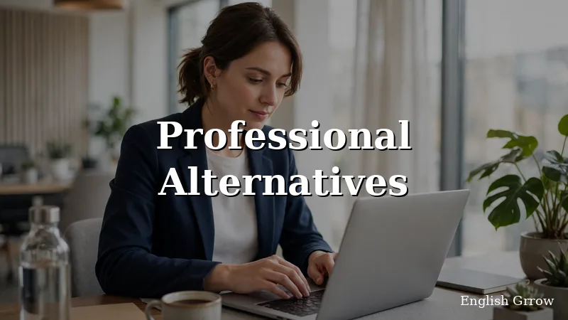 Professional writing a polite email acknowledging a busy schedule at a desk