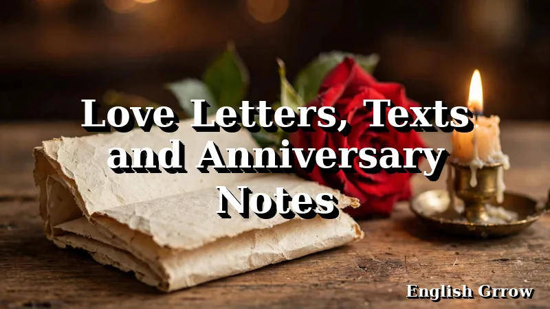 Vintage love letter with a red rose and candle, illustrating romantic notes that say I love you differently