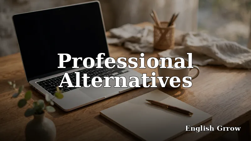 Warm professional desk scene representing polished alternatives to saying I miss you at work