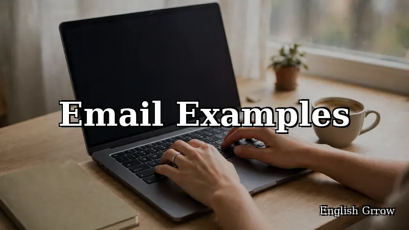 Hands typing a professional email on a laptop at a tidy office desk, showing polite email alternatives to saying I told you so