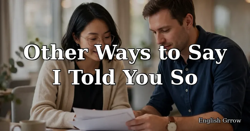25 Other Ways to Say I Told You So: Professional & Polite Alternatives (2026)