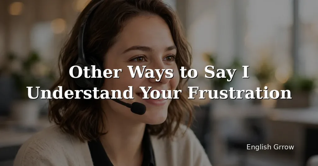 28 Other Ways to Say I Understand Your Frustration: Professional & Polite Alternatives (2026)