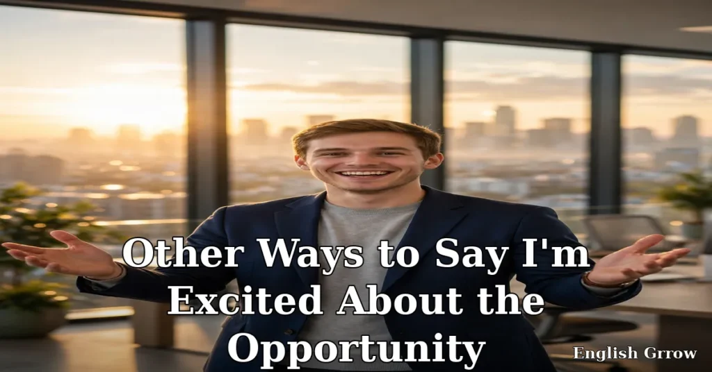 Other Ways to Say I'm Excited About the Opportunity — professional alternatives guide