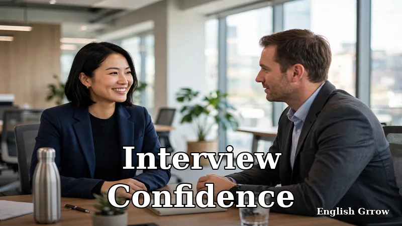 Confident professional in a job interview expressing genuine enthusiasm for a new opportunity