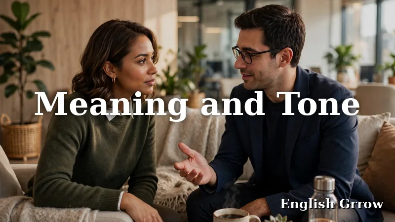 Two colleagues having a warm, supportive one-on-one conversation in a modern office lounge