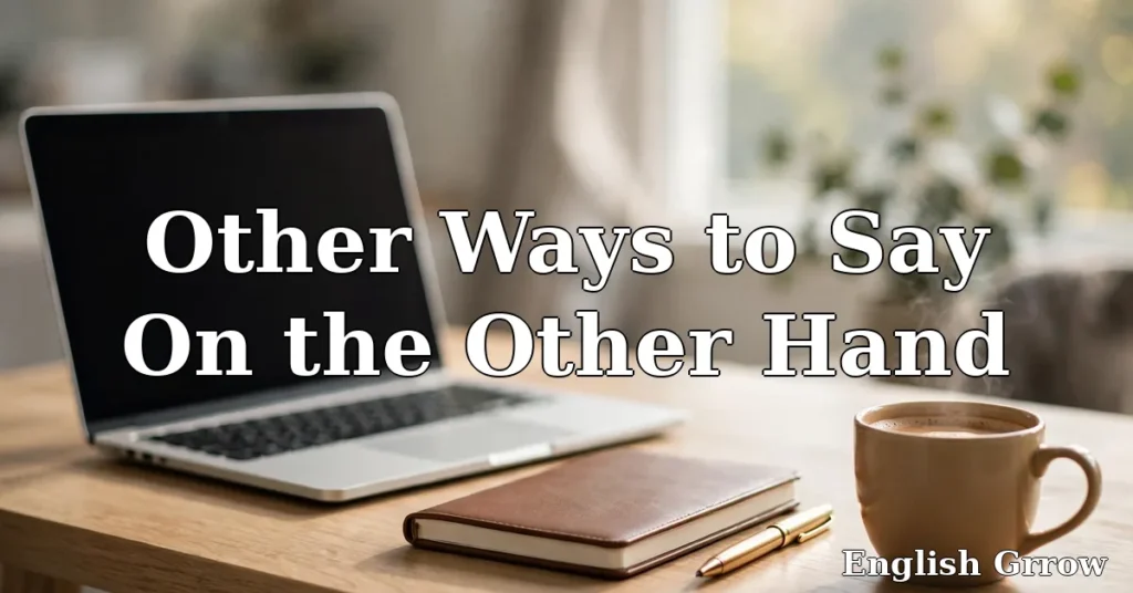Other Ways to Say On the Other Hand, professional business writing alternatives