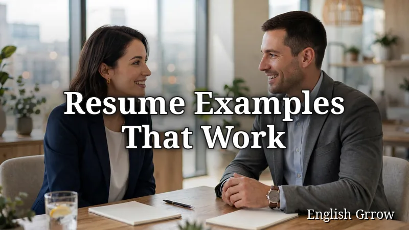 Job interview scene showing how to describe quick learning ability with examples
