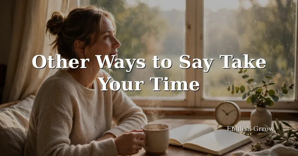 25 Other Ways to Say Take Your Time: Professional & Polite Alternatives (2026)