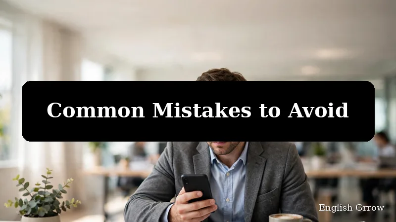 Man re-reading a message on his phone before replying at work