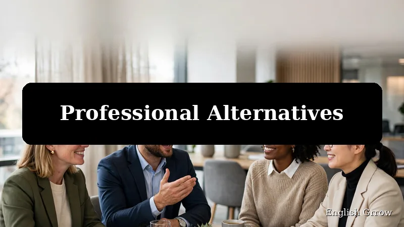 Business colleagues discussing professional alternatives to thank you for reaching out in a meeting
