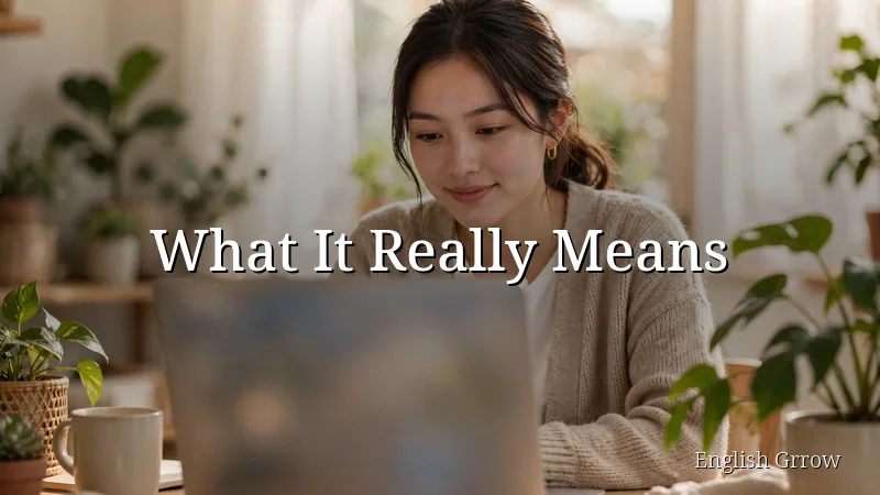 Professional woman calmly reading an email at a bright home office desk, understanding the message