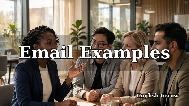 Team meeting discussing professional email examples for delivering bad news