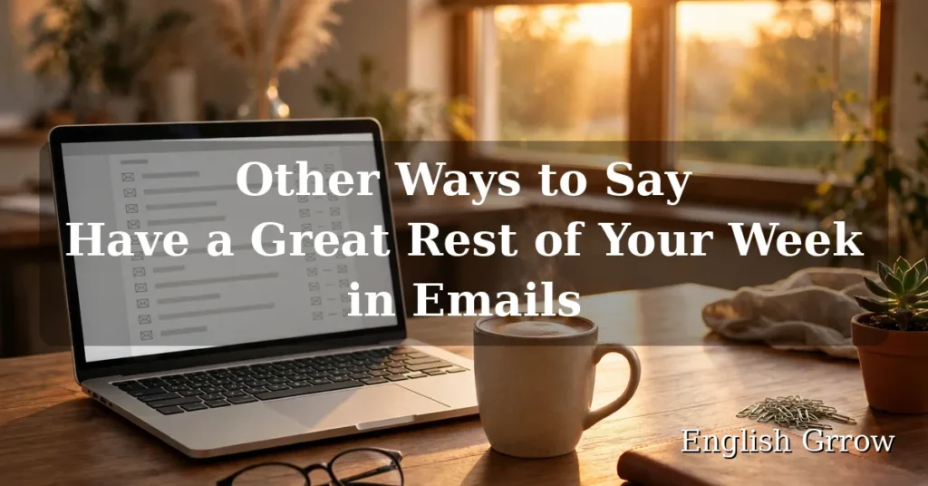 Other ways to say have a great rest of your week in emails