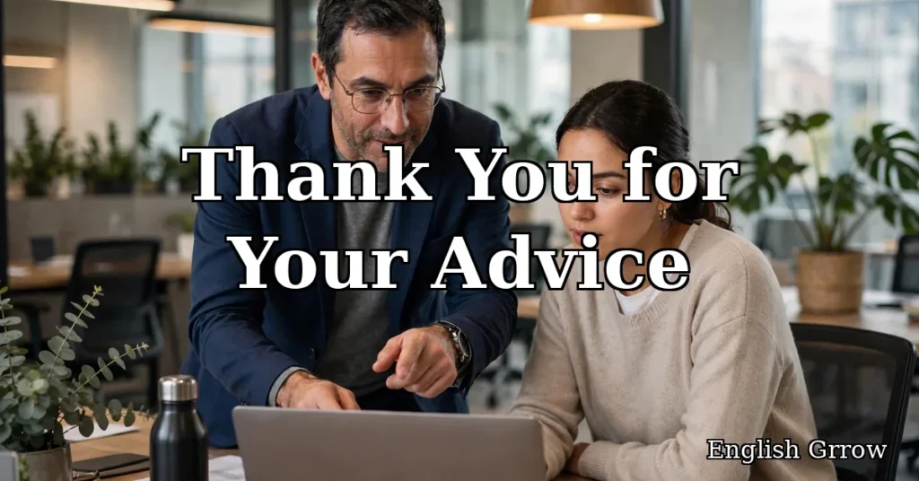 Thank you for your advice meaning and professional alternatives explained