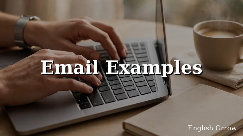 Hands typing a professional yes reply on a laptop at a tidy office desk