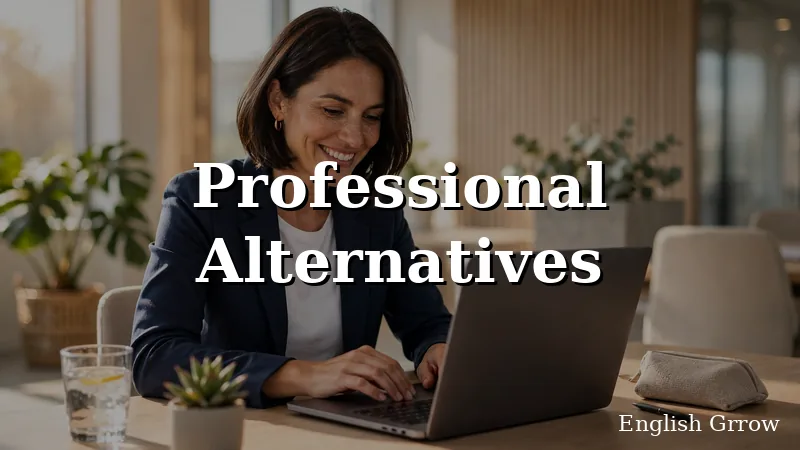 Professional woman writing a polite email saying yes in a bright modern office